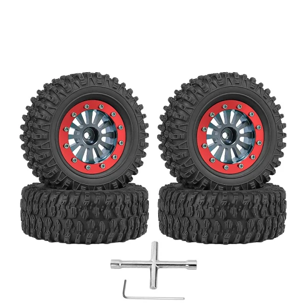 4PCS 1.3 Inches Tires Aluminum Alloy Wheel Rims Hubs for Land Rover TRX4M 1/18 Rock Crawler RC Cars Vehicles Models Spare Parts Accessories A Version - Image 6