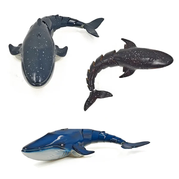 18002 Simulation Double Waterproof Automatic Cruise Spraying Whale Remote Control RC Boat Toy - Image 7
