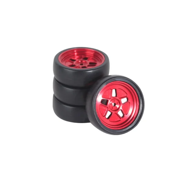 4PCS LDRC 1801 1802 1803 1804 1/18 RC Car Upgraded Parts Drift Tires Metal Wheel Rims/Racing Tyres Vehicles Models Spare Accessories - Image 5