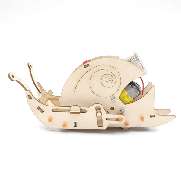 Wooden Bionics Electric Snail Model Assembly Kit DIY Children's Science Experiment Education Toy Student Technology Small Production - Image 2