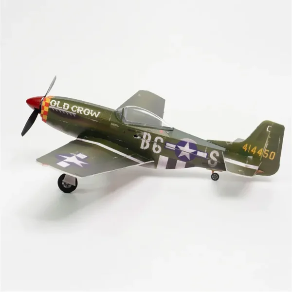 MinimumRC P51 Mustang 420mm Wingspan RC Airplane Fighter with Retractable Landing Gear KIT + Motor - Image 4