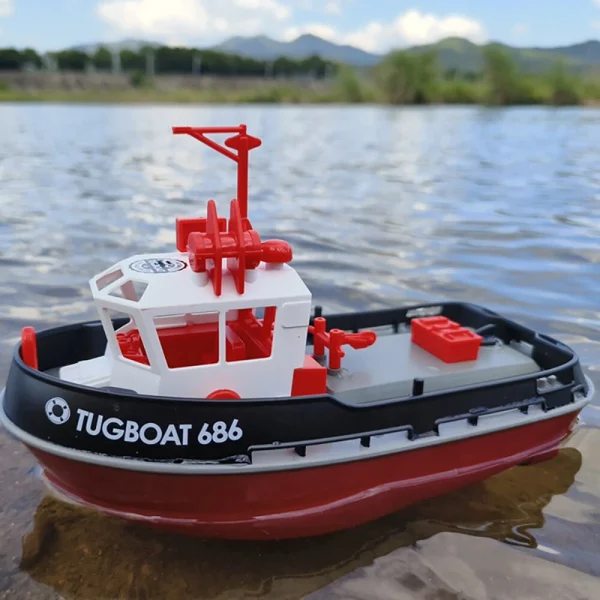 TY XIN 686 2.4G 1/72 Rc Boat Powerful Dual Motor Wireless Electric Remote Control Tugboat Model Toys for Boys Gift - Image 4