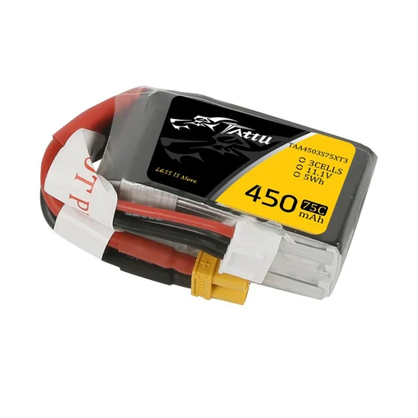 TATTU 3S 11.1V 450mAh 75C 3S1P Lipo Battery XT30 Plug for 90mm to 150mm Multirotor RC FPV Racing Drone - Image 2