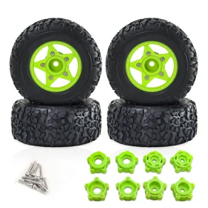4PCS D231 Upgraded Off-Road Tires Wheels for 1/8 1/10 Short Course Truck RC Cars Vehicles Models Parts Accessories