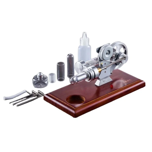 STARPOWER QX-FD-01 Stirling Engine Generator Model Wooden Base Physics Experiment Science Discovery Production Invention Gift Collection Toys - Image 4
