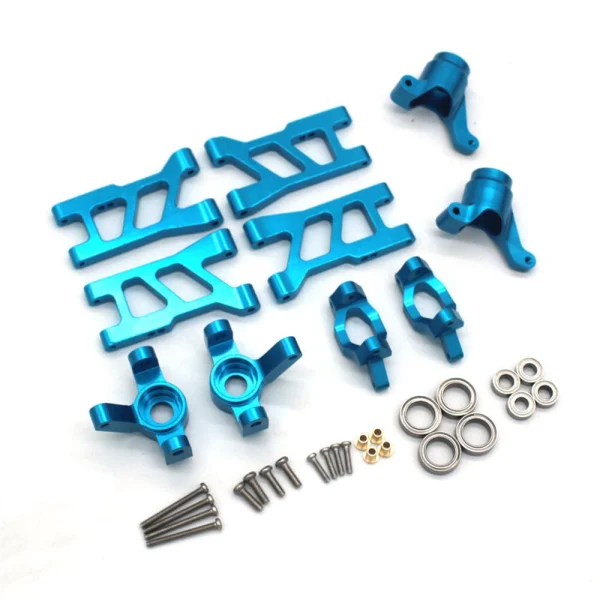 Upgraded Metal Parts Front Rear Suspension Arms Steering Cup C Hubs Rear Wheel Seat Set for 1/18 HS 18311 18312 18301 18302 18321 18322 RC Cars Vehicles Models Parts - Image 3