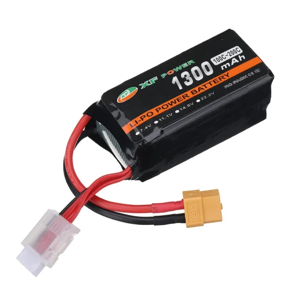 XF POWER 14.8V 1300mAh 100/200C 4S LiPo Battery XT60 Plug for RC Drone - Image 6