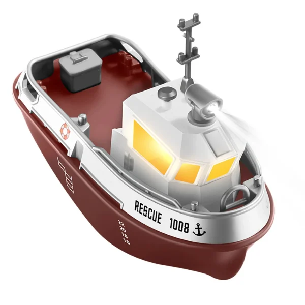 S820 1/32 2.4G Mini RC Boat LED Light Dual Motor Waterproof Remote Control Rescue 1008 Wireless Electric Vehicles Models Toys Kids Children Gift - Image 3