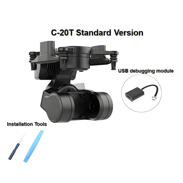 XF C-20T Gimbal 19mm Camera Support DJI O3 Unit WalkSnail Moonlight Avatar for Fixed-wing FPV Racing Drone - Image 5