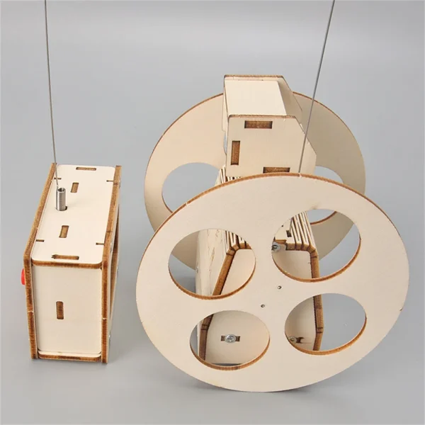 Wooden Remote Controlled Balancing Robot Model Assembly Kit DIY Children's Science Experiment Education Puzzle Toy Student Technology Small Production - Image 2
