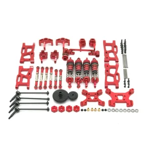 Metal Upgrade Parts WLtoys 144001 144010 124017 124019 Rlaarlo 1/14 1/12 AM X12 RC Car Shock Tower Arm Rod Kits