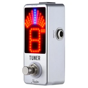 Rowin Mini Chromatic Tuner Pedal Guitar Effects Bass Musical Instruments LED Display True Bypass Guitar Bass Accessories
