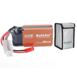 [EU/USA Direct]ISDT BattAir 2nd Gen 7.4V 900mAh 30C 2S Smart LiPo Battery Wireless APP Control JST Plug for Axial 1/24 SCX24 RC Drones Airplane Cars