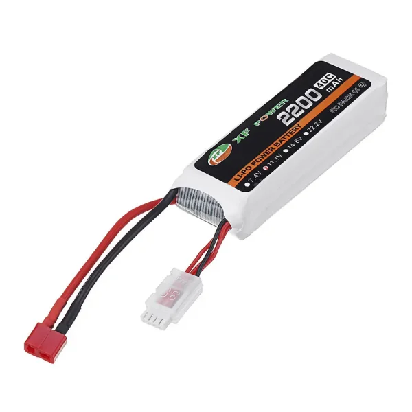 XF POWER 11.1V 2200mAh 40C 3S Lipo Battery T Plug for RC Car Helicopter - Image 6