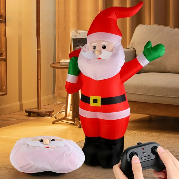 D020 2.4G RC Car Santa Claus Merry Christmas Electric Remote Control One Key Inflatable Sound Music 360 Turning Rechargeable Vehicles Models Toys - Image 6