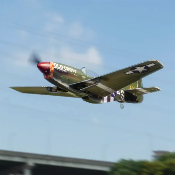 MinimumRC P51 Mustang 420mm Wingspan RC Airplane Fighter with Retractable Landing Gear KIT + Motor - Image 2