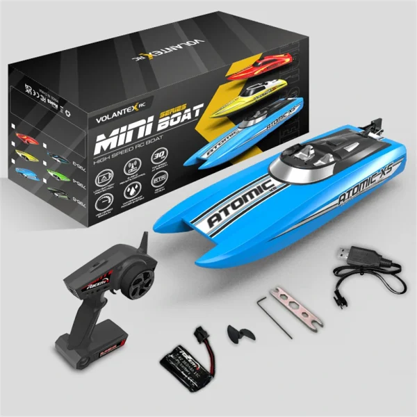 Volantexrc 2.4G 2CH 795-5 ATOMIC XS Mini RC Boat 30km/h Waterproof Reverse Water-Cooled Vehicles Models RTR Pool LakesToys - Image 2