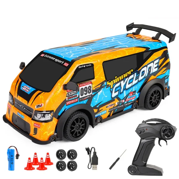 HR 2159 1/24 4WD 2.4G High-Speed Drift Truck Off-Road Model Electric Remote Control RC Car W/ Light - Image 5