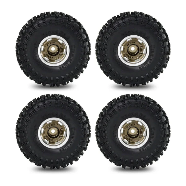 4PCS 1.0 Inch Aluminum Alloy Cyclone wheel JC Tire Spare Parts for SCX24 FMS24 TRX4M RC Climbing Car Vehicle Models Accessories - Image 3