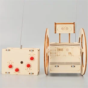 Wooden Remote Controlled Balancing Robot Model Assembly Kit DIY Children's Science Experiment Education Puzzle Toy Student Technology Small Production
