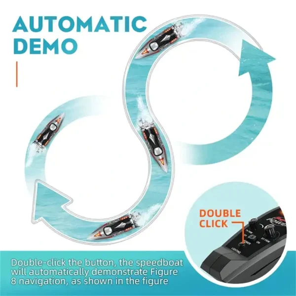 HXJRC HJ816 RTR 55km/h 2.4G Brushless RC Boat High Speed Net Ship Capsized Reset LED Light Speedboat Waterproof Electric Racing Vehicles Models Lakes Pools Remote Control Toys - Image 8