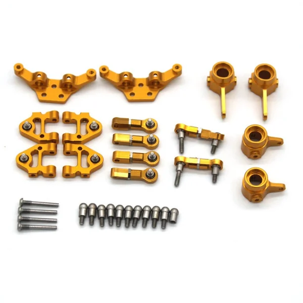 6PCS Upgraded Metal Parts Set Steering Cup Rear Wheel Seat Suspension Arm Upper Linkage Rod Shock Absorber Bracket for Wltoys 284131 284010 284161 K989 K969 1/28 RC Cars Vehicles Models Accessories - Image 4