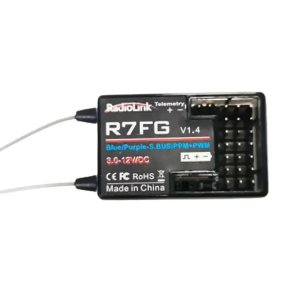 RadioLink R7FG 2.4GHz 7CH Dual Antenna SBUS/PPM/PWM RC Reciever Integrated Gyro For Radiolinks RC4GS/RC6GS/T8S/T8FB/RC8XRC Transmitter - Image 2