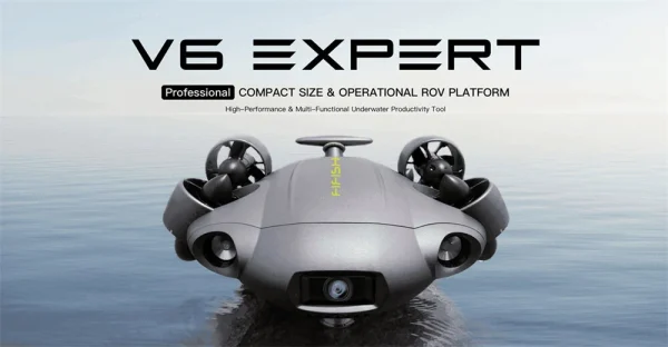 FIFISH V6E M100A w/ Robotic Arm Underwater Drone VR Real-Time Tracking Productivity Tool 4K UHD Camera 100m Depth Rating 4 Hours Working Time