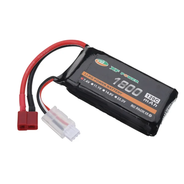 XF POWER 7.4V 1800mAh 120C 2S LiPo Battery T Deans Plug for RC Drone - Image 5