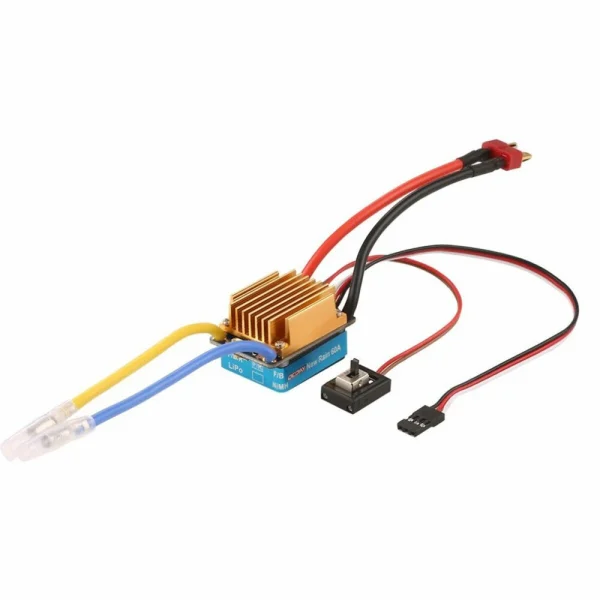 Waterproof Brushed ESC 60A 3S with Fan 5V 3A BEC T-Plug for 1/10 RC Car Vehicles Model Parts - Image 3