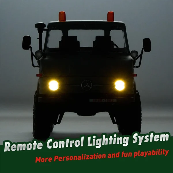 FMS FCX24 RTR Mercedes for Benz 421 Unimog 1/24 2.4G 4WD RC Car Rock Crawler Two Speed Portal Axles Off-Road Climbing Truck LED Light Full Proportional Vehicles Models Toys - Image 9