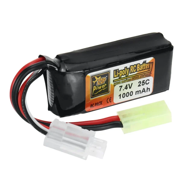 ZOP Power 2S 7.4V 1000mAh 25C LiPo Battery T Plug for RC Car Airplane Helicopter FPV Racing Drone - Image 3