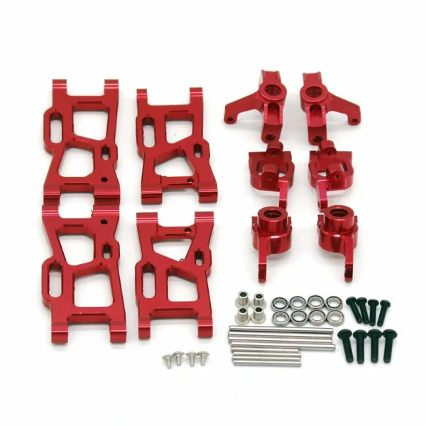 Upgraded Metal Steering Cup Front Rear Upper Arm Rear Wheel Seat C Seat For Wltoys 144001 124008 124010 RC Car Parts - Image 3