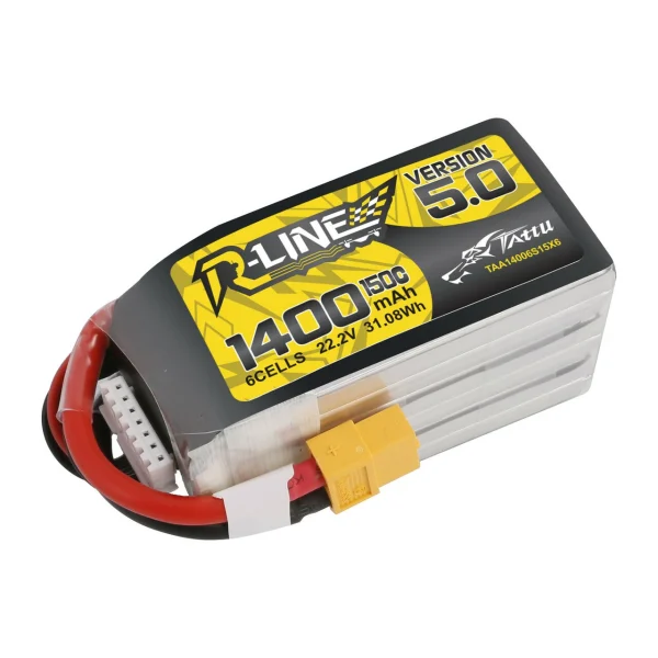 TATTU R-Line Version 5.0 22.2V 1400mAh 150C 6S LiPo Battery XT60 Plug for SpeedyBee Master 5 V2 iFlight Nazgul5 V3 HD RC Drone FPV Racing - Image 2