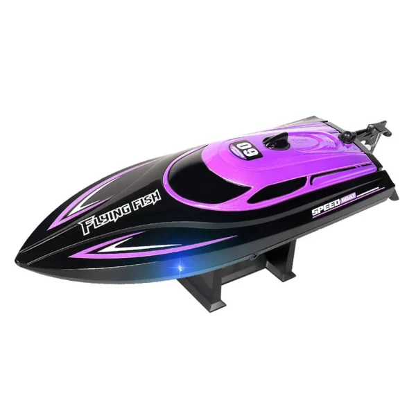 HXJRC HJ812 2.4G 4CH RC Boat High Speed LED Light Speedboat Waterproof 25km/h Electric Racing Vehicles Models Lakes Pools Remote Control Toys - Image 4