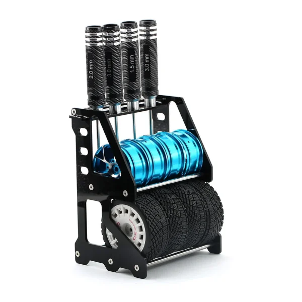 Wheel Tires Rack Tire Storage Rack for 1/10 On-Road Racing Rally Drift Car Tamiya Kyosho 1/18 1/24 RC Crawler Car TRX4M SCX24 - Image 2