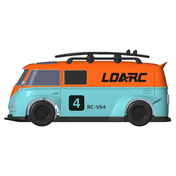 LDARC V64 1/64 2.4G RWD RC Car Mini Drift Flat On-Road LED Lights LC01 Chassis Micro Van Vehicles Models Full Proportional Remote Control Racing Toys 80 Minutes Playing Time - Image 6