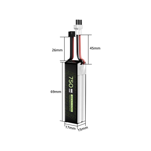 2PCS Flywoo Explorer 8.7V 750mAh 2S 80C HV LiPo Battery XT30 Plug for Tiny Quad Flywoo Flybee 16 FlyLens 85 HD Flylens75 HD O4/O4 Pro Flytimes 85 FPV Racing Drone - Image 3