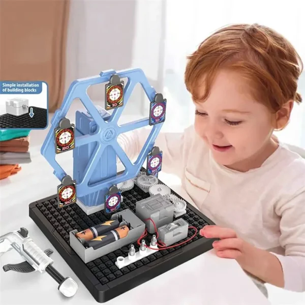 DL0103 66Pcs/Set DIY Assembly Electronic Mechanical STEM Toys Science Experiment Teaching Rotating Target Educational - Image 2