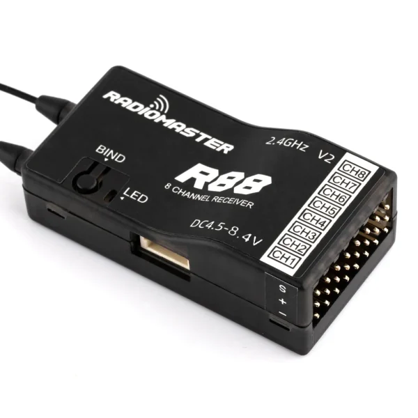 RadioMaster R88 V2 2.4GHz 8CH Compatible Frsky D8/D16 SFHSS PWM/Sbus Receiver - Image 2