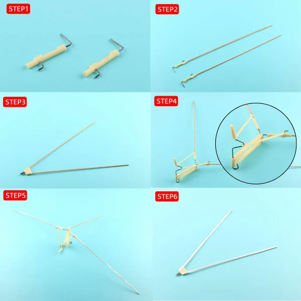 46cm Rubber Band Power DIY Bird Flying Toy Wingspan Aircraft Model Plane Toy - Image 3