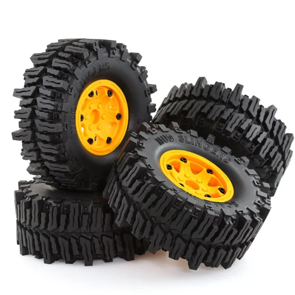 4PCS Climbing Rock Crawler Tires Wheels Rims for 1/8 Off-Road Truck Crossrc Yikong MST MJX H8H RC Cars Vehicles Models Spare Parts R215 - Image 5
