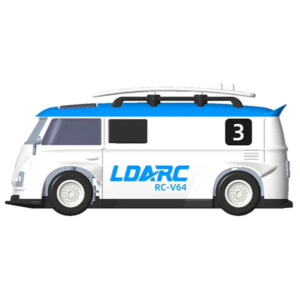 LDARC V64 1/64 2.4G RWD RC Car Mini Drift Flat On-Road LED Lights LC01 Chassis Micro Van Vehicles Models Full Proportional Remote Control Racing Toys 80 Minutes Playing Time - Image 4