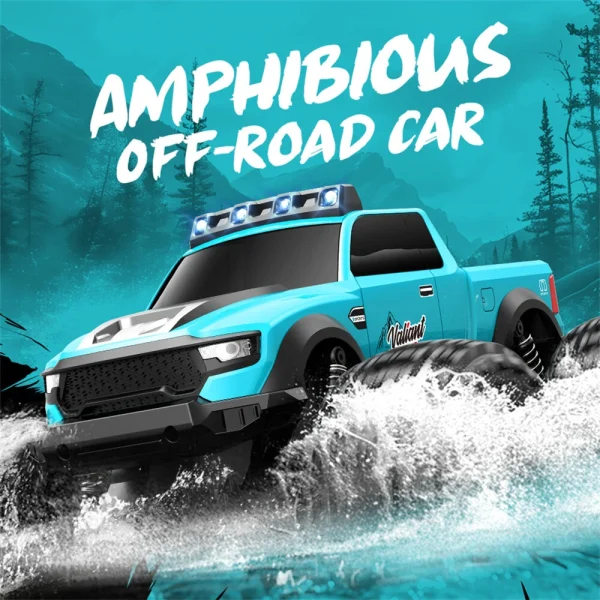 JJRC C8816 RTR 2.4G 4WD RC Car Amphibious Waterproof Off-Road Truck 360 Stunt Rotation LED Lights Land Water Full Proportional Vehicles Models Remote Control Toys - Image 3