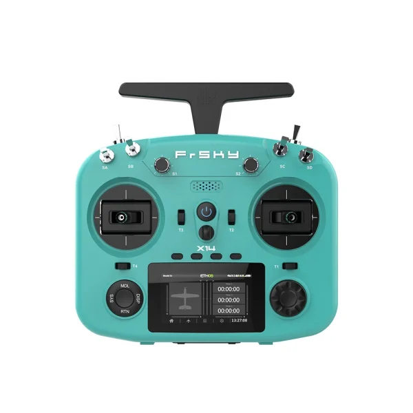 FrSky TWIN X14 Dual 2.4GHz Band Hall Sensor Gimbals ACCST D16/ACCESS/ TW Modes Radio Controller with ETHOS Operating System for FPV RC Racer Drone