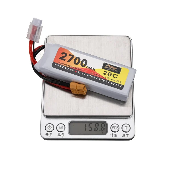 ZOP POWER 11.1V 2700mAh 30C 3S LiPo Battery XT60 Plug for RC Drone - Image 9