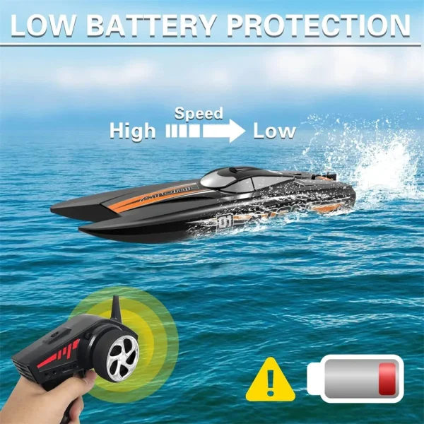 Volantexrc Brushless Atomic RTR 2.4G 792-6 RC Boat 60km/h Waterproof Reverse Water-Cooled ABS Unibody Hull Vehicles Models Pool Lakes Toys - Image 4