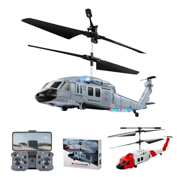 XKJ KY205 Black Haw ks UAV Reconnaissance Helicopter Obstacle Avoidance Dual-Camera High-Definition Aerial Photography Long Range Rc Helicopter - Image 7