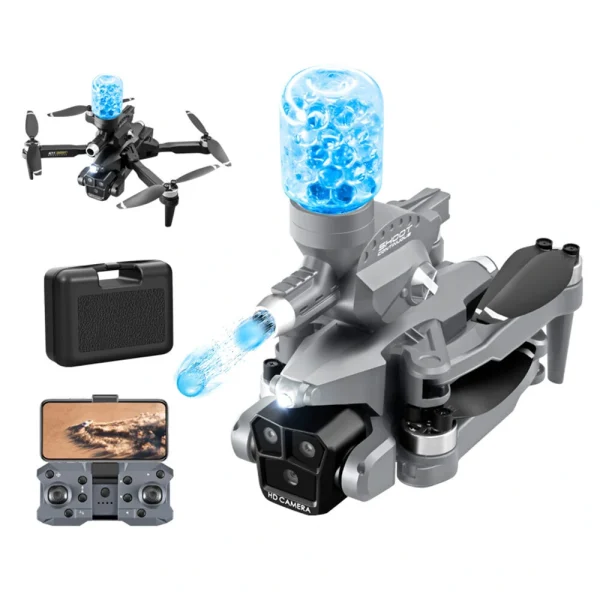 XKJ K11 MAX Three Camera WiFi FPV ESC 3 Lens with Water Bombs Launcher Optical Flow Positioning Brushless Foldable RC Drone Quadcopter RTF