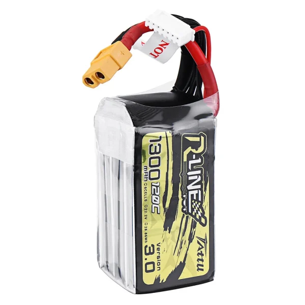 TATTU R-LINE V3.0 6S 22.2V 1300mAh 120C 6S1P LiPo Battery XT60 Plug for Mark5 HD iFlight Nazgul5 V3 Geprc Cinelog35 V2 RC Drone FPV Racing - Image 4